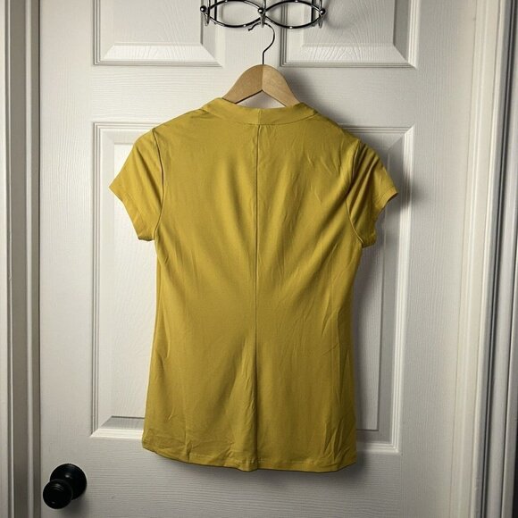 Carmen Mustard Yellow Short Sleeve Square Neck Pullover Blouse Size Small - Picture 5 of 8